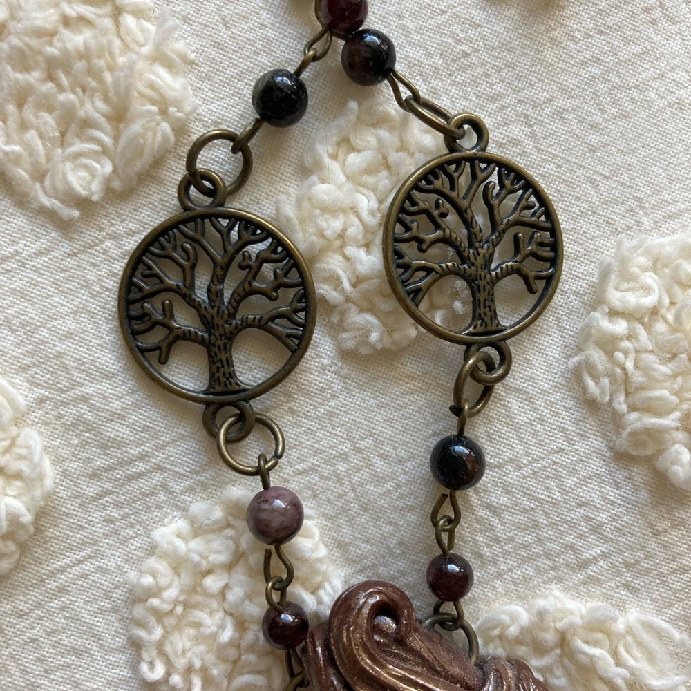 Whimsical Handmade Labradorite Tree of Life Necklace – made by Mothmagick - Picture 7 of 10